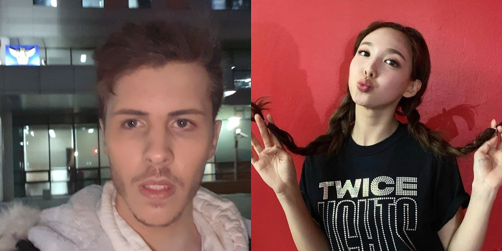 A statement by JYP Entertainment said that Nayeon (right) felt u00e2u20acu02dcanxiousu00e2u20acu2122 after the unsettling encounter with Josh. u00e2u20acu201d Picture from Twitter/YoshTG and Instagram/twicetagram