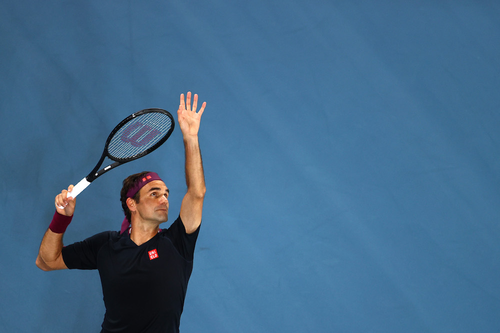 Switzerland's Roger Federer in action during the match against Steve Johnson of the US in Melbourne Park, Melbourne January 20, 2020. u00e2u20acu201d Reuters pic