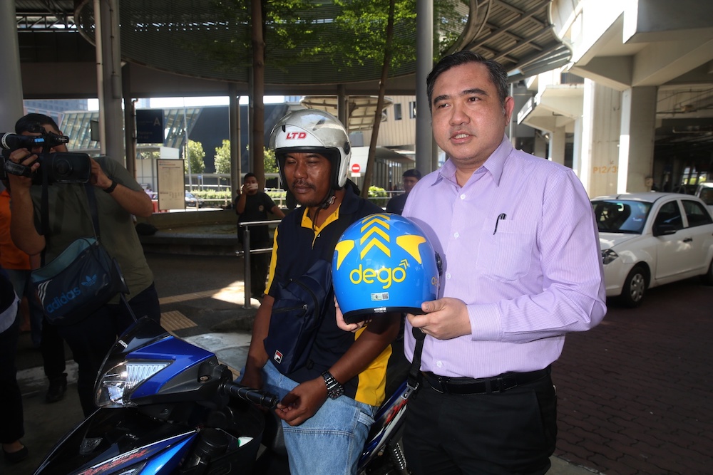 Transport Minister Anthony Loke attends a press conference at Pasar Seni LRT Station in Kuala Lumpur January 6, 2020. u00e2u20acu201d Picture by Choo Choy May
