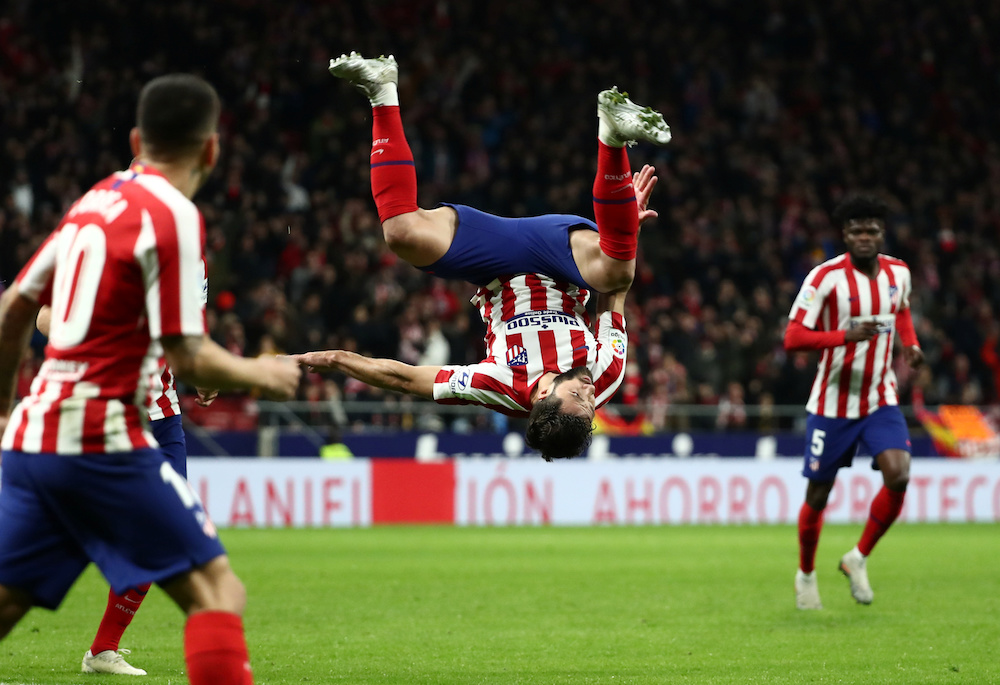 Atletico Madridu00e2u20acu2122s Felipe celebrates scoring their second goal during the La Liga match with Levante at Wanda Metropolitano in Madrid January 4, 2020. u00e2u20acu201d Reuters pic