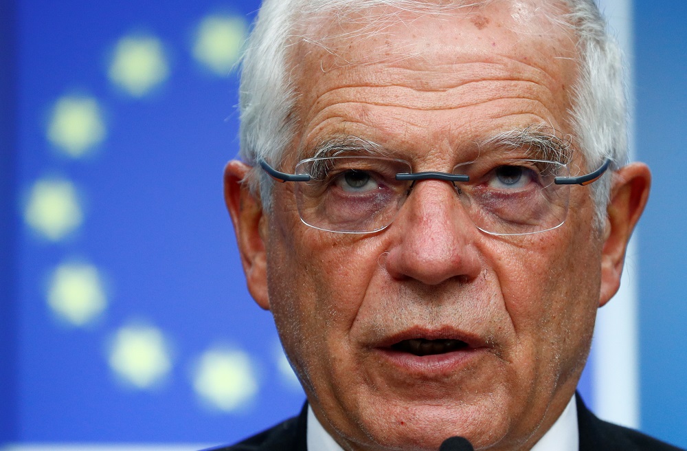 Josep Borrell holds a news conference after a European Union foreign ministers emergency meeting to discuss ways to try to save the Iran nuclear deal, in Brussels January 10, 2020. u00e2u20acu201d Reuters pic