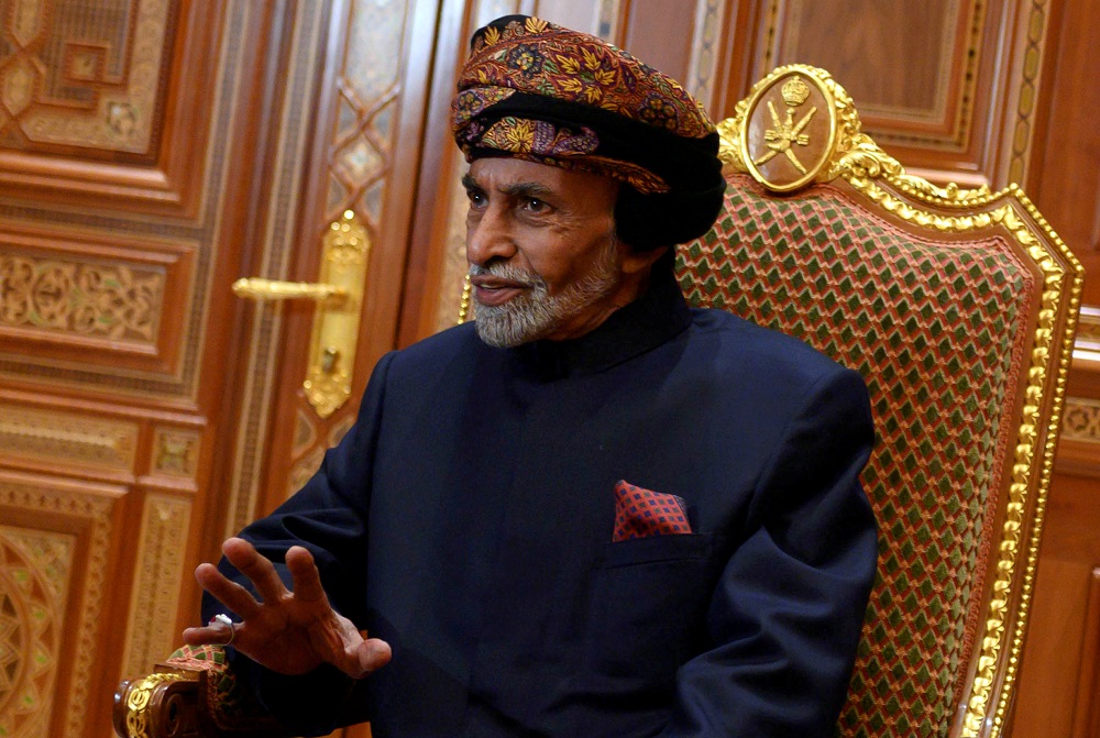 Sultan of Oman Qaboos bin Said al-Said at the Beit Al Baraka Royal Palace in Muscat, Oman January 14, 2019. u00e2u20acu201d Picture by Andrew Caballero-Reynolds/Pool via Reuters