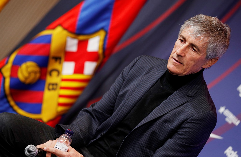 New FC Barcelona coach Quique Setien during a press conference at Camp Nou in Barcelona January 14, 2020. u00e2u20acu201d Reuters pic