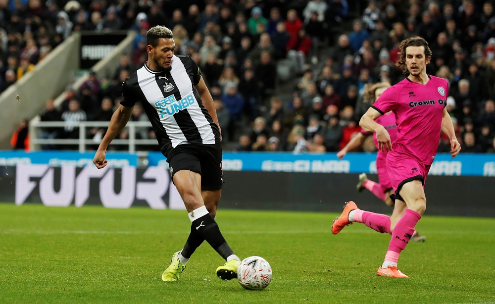 Newcastle United's Joelinton scores their fourth goal against Rochdale at St Jamesu00e2u20acu2122 Park in Newcastle January 14, 2020. u00e2u20acu201d Action Images via Reuters