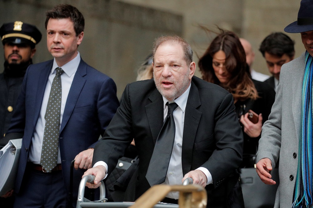 Film producer Harvey Weinstein departs his sexual assault trial at New York Criminal Court in the Manhattan borough of New York City, New York January 16, 2020. u00e2u20acu201d Reuters pic
