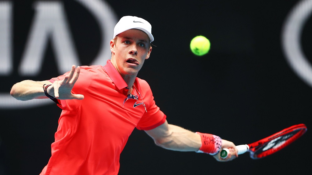 Denis Shapovalov in action during the match against Marton Fucsovics (not pictured) in Melbourne January 20, 2020. u00e2u20acu201d Reuters pic