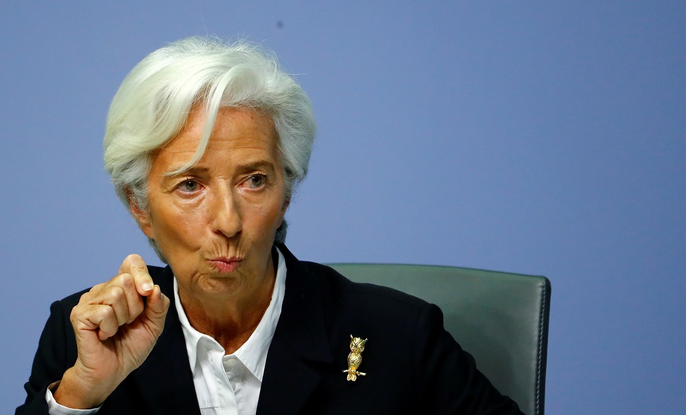 European Central Bank President Christine Lagarde addresses a news conference on the outcome of the meeting of the Governing Council in Frankfurt January 23, 2020. u00e2u20acu201d Reuters pic