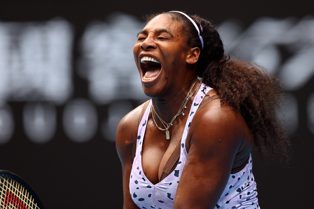Serena Williams reacts during the match against Qiang Wang at the Australian Open in Melbourne January 24, 2020. u00e2u20acu201d Reuters pic