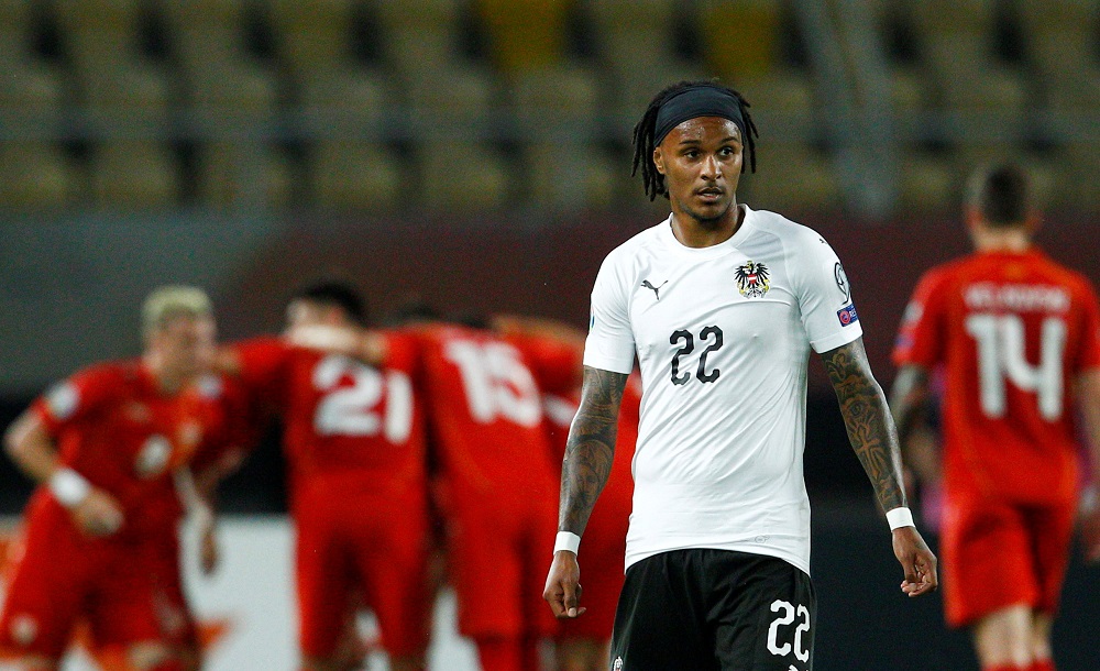 Austria's Valentino Lazaro in action during the Euro 2020 Qualifier match against North Macedonia at Tose Proeski Arena in Skopje, North Macedonia June 10, 2019. u00e2u20acu201d Reuters pic