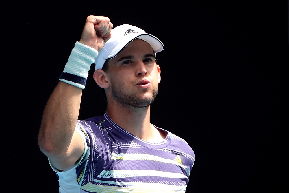Dominic Thiem celebrates winning his match against Gael Monfils at the Australian Open in Melbourne January 27, 2020. u00e2u20acu201d Reuters pic