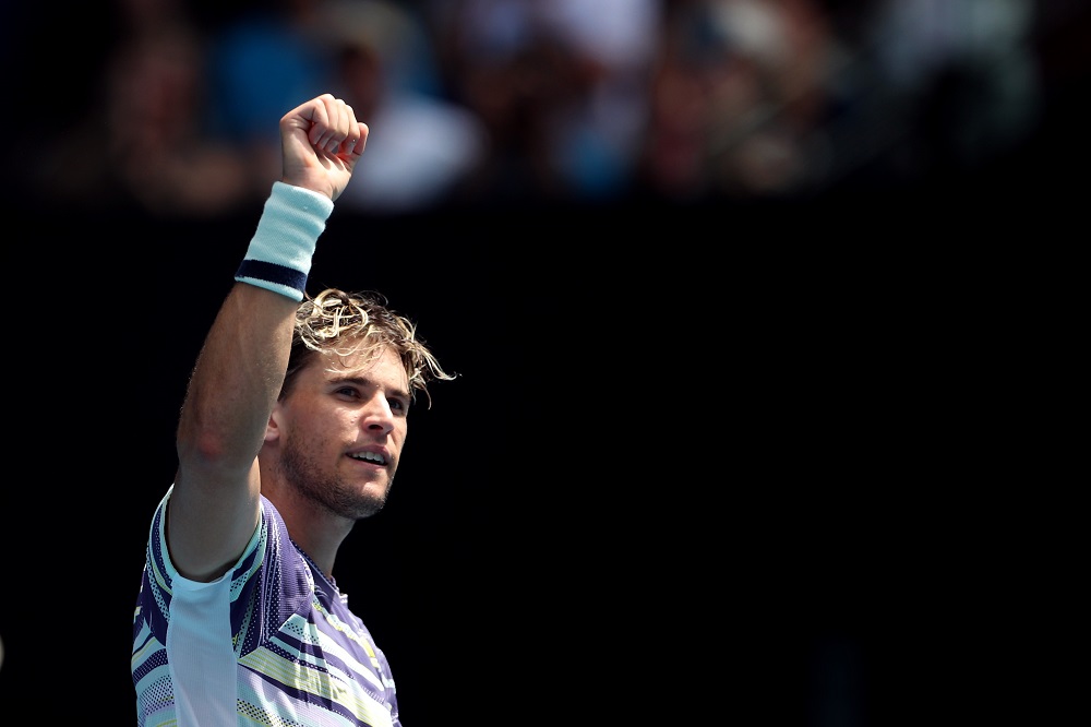 Dominic Thiem celebrates winning his match against Gael Monfils at the Australian Open in Melbourne January 27, 2020. u00e2u20acu201d Reuters pic