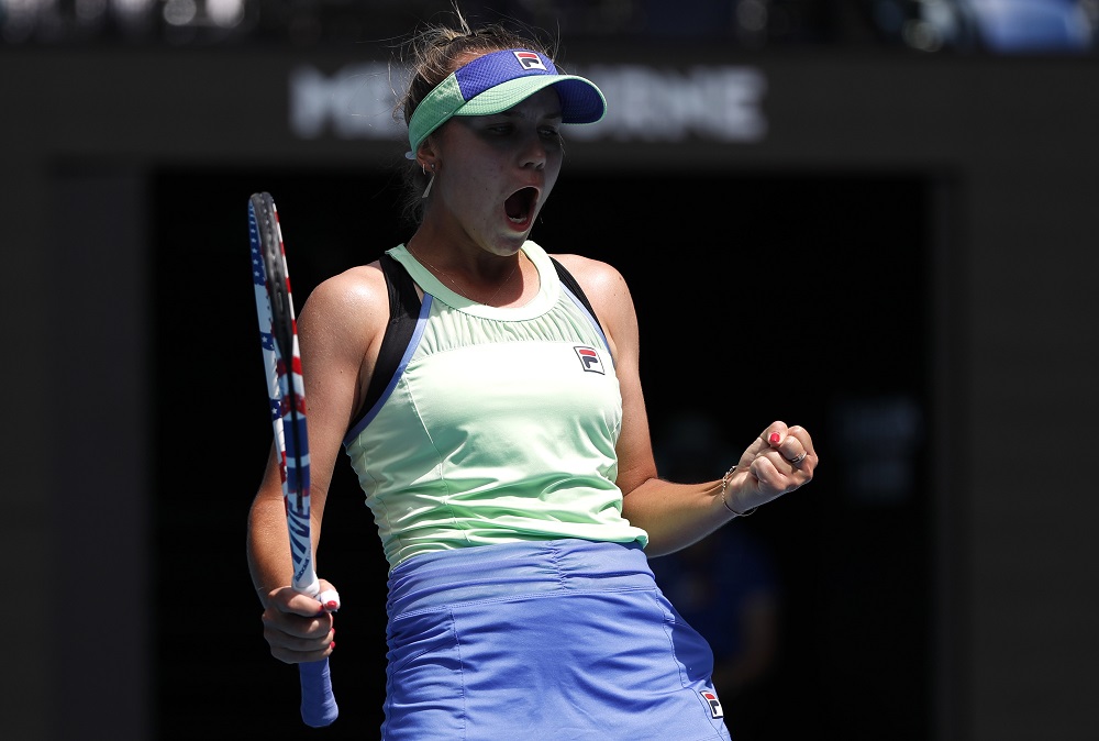 Sofia Kenin  reacts during her match against Ons Jabeur at the Australian Open in Melbourne January 28, 2020. u00e2u20acu201d Reuters pic