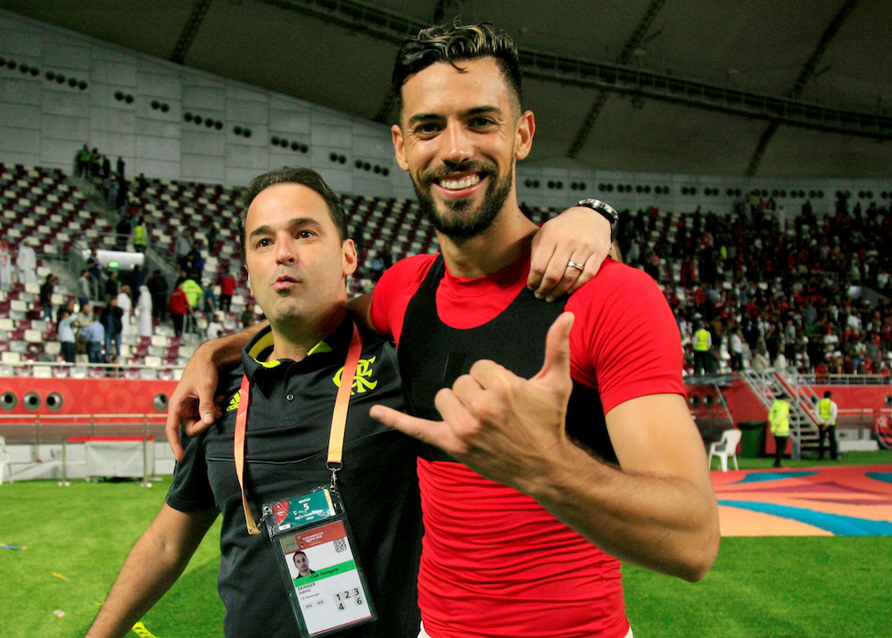 Flamengou00e2u20acu2122s Pablo Mari celebrates after the Club World Cup semi-final with Al Hilal at Khalifa International Stadium in Doha, Qatar December 17, 2019. u00e2u20acu201d Reuters pic
