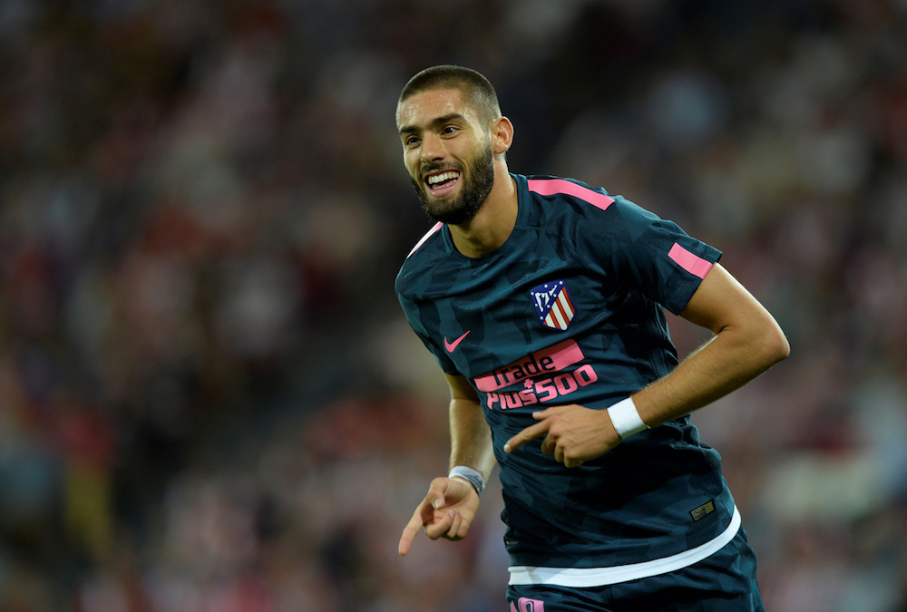Atletico Madridu00e2u20acu2122s Yannick Carrasco celebrates scoring their second goal during the La Liga match with Athletic Bilbao at San Mames in Bilbao September 20, 2017. u00e2u20acu201d Reuters pic