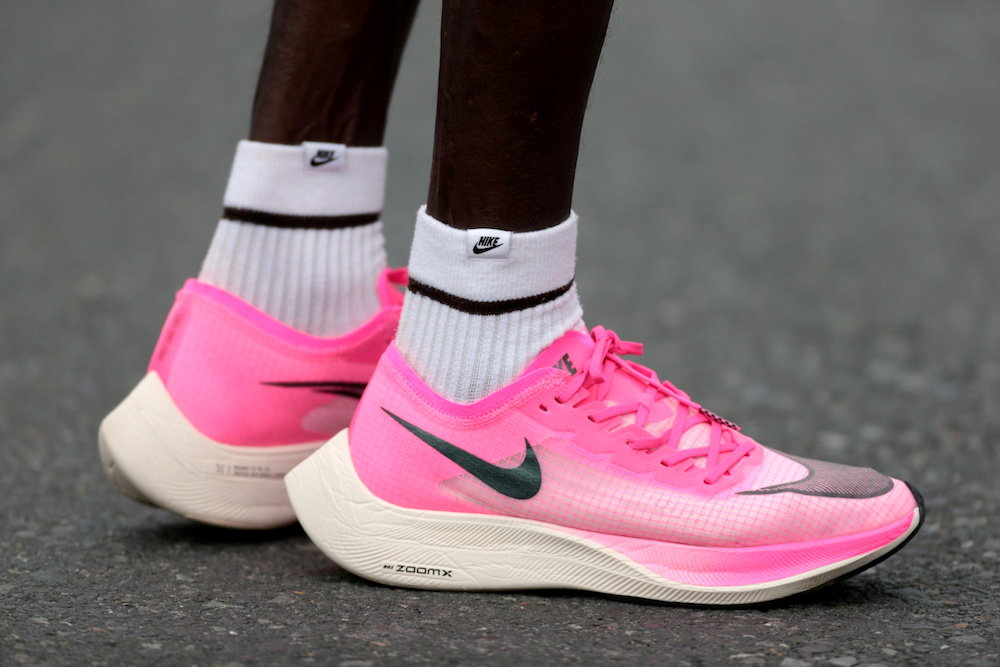 General view of an athlete wearing the Nike Vaporfly shoes at the Dubai Marathon in Dubai January 24, 2020. u00e2u20acu201d Reuters pic