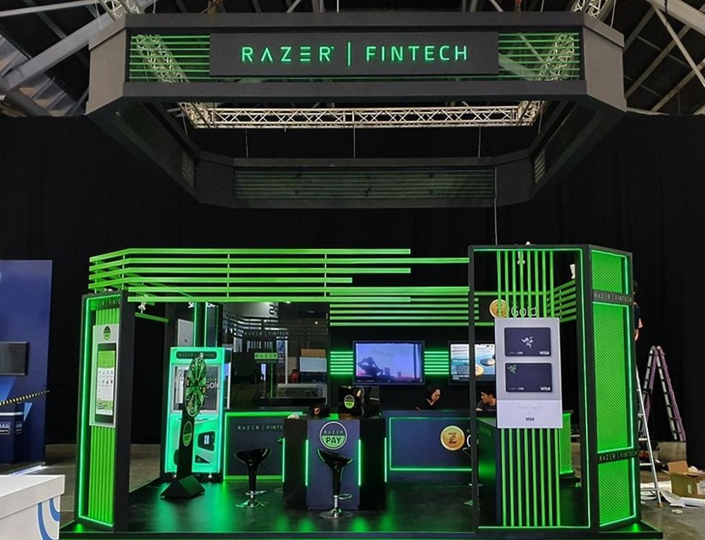 The Razer Fintech booth at the Singapore Fintech Festival in November 2019. The gaming company is building on its fintech business and collaborating with various service providers to get a digital banking licence. u00e2u20acu201d Picture via Facebook/Razer