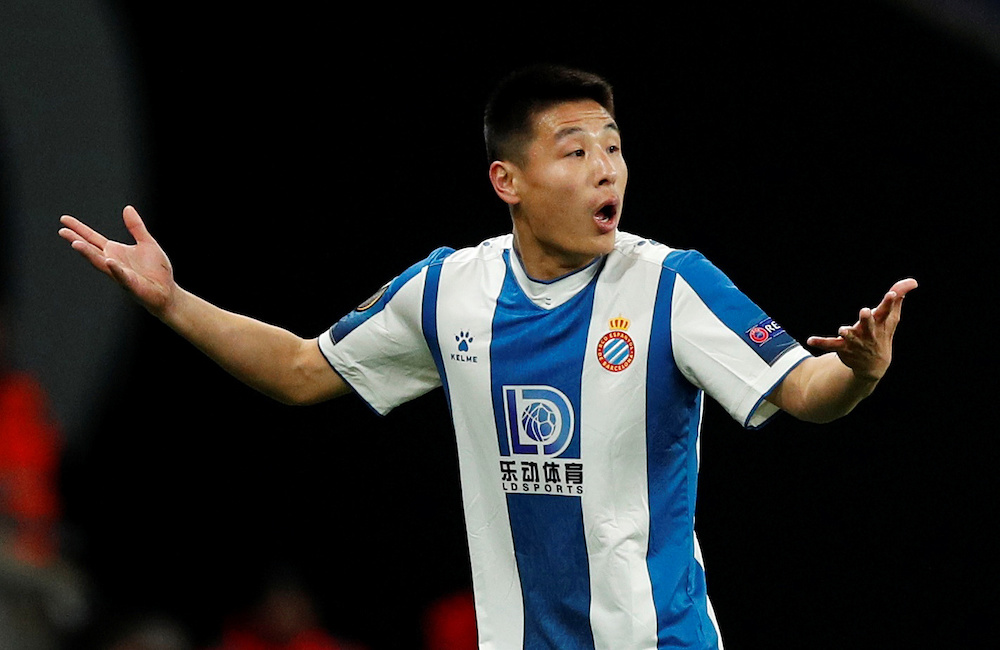 Espanyol's Wu Lei reacts during the Espanyol v CSKA match in Barcelona, Spain December 12, 2019 u00e2u20acu201d Reuters pic