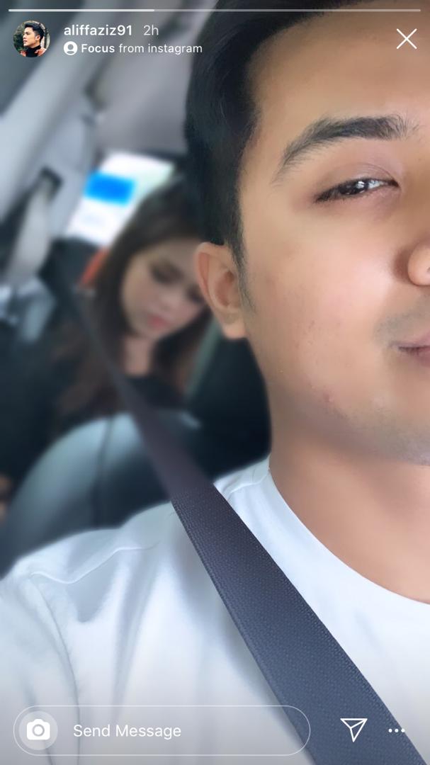The Singaporean actor shared a car selfie on Insta Stories. — Picture via Instagram/ Aliff Aziz