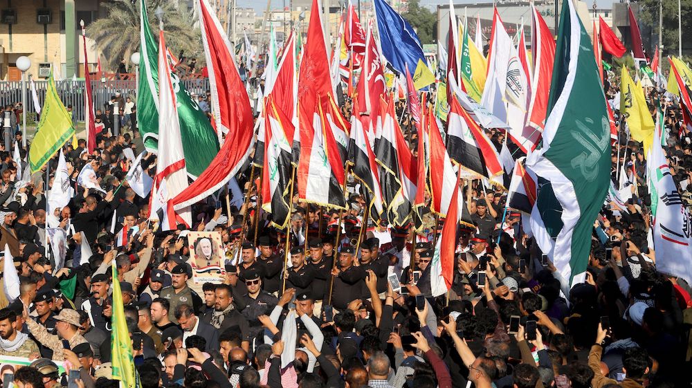 Iraqi people gather during a funeral procession for militia commander Abu Mahdi al-Muhandis, who was killed by US air strike at Baghdad airport, in Basra January 7, 2020. u00e2u20acu201d Reuters pic