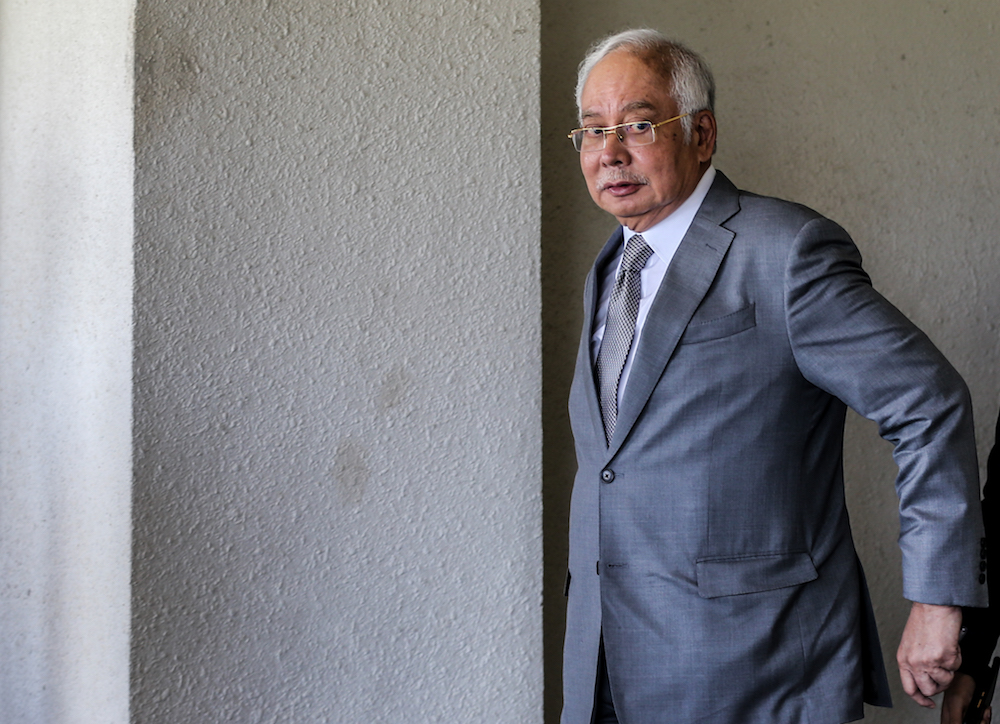 Former prime minister Datuk Seri Najib Razak is pictured at the Kuala Lumpur High Court January 8, 2020. u00e2u20acu201d Picture by Firdaus Latif