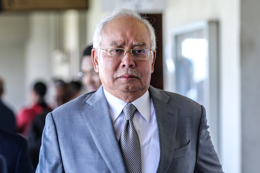Former prime minister Datuk Seri Najib Razak is pictured at the Kuala Lumpur High Court January 8, 2020. u00e2u20acu201d Picture by Firdaus Latif