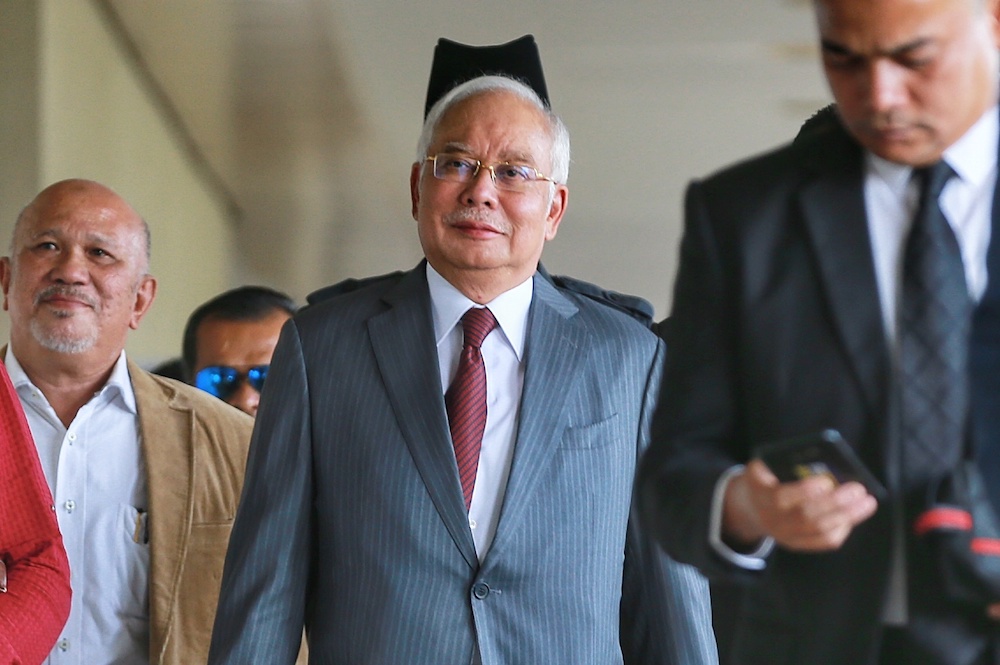Former prime minister Datuk Seri Najib Razak is pictured at the Kuala Lumpur High Court January 9, 2020. u00e2u20acu201d Picture by Ahmad Zamzahuri