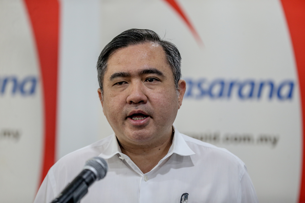 Transport Minister Anthony Loke addresses a press conference in Kuala Lumpur January 9, 2020. u00e2u20acu201d Picture by Firdaus Latif