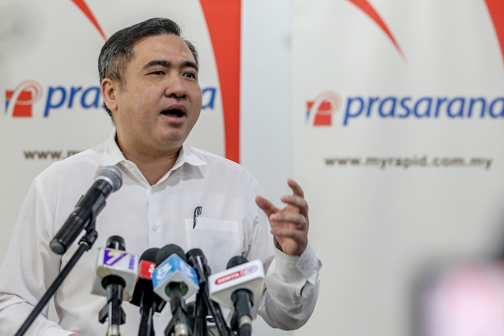 Transport Minister Anthony Loke addresses a press conference in Kuala Lumpur January 9, 2020. u00e2u20acu201d Picture by Firdaus Latif