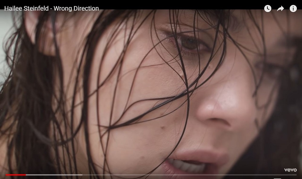 Hailee Steinfeld unveiled the music video for her latest single, u00e2u20acu02dcWrong Direction.u00e2u20acu2122 u00e2u20acu201d Screen capture via YouTubeHailee Steinfeld 