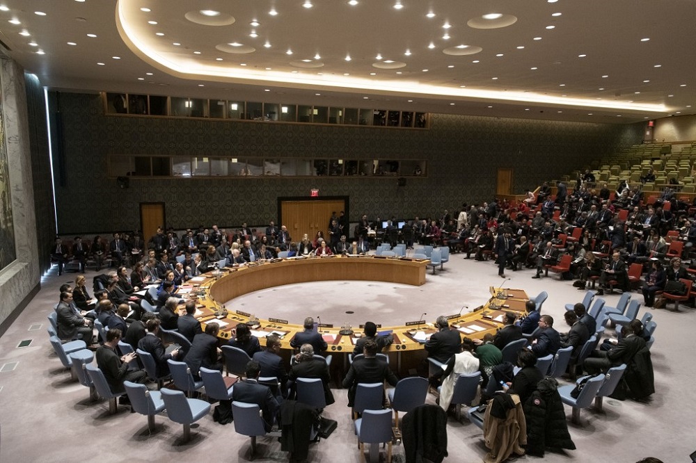 A general view of the Security Council meeting on maintenance of international peace and security and upholding the United Nations Charter January 9, 2020. u00e2u20acu201d AFP pic