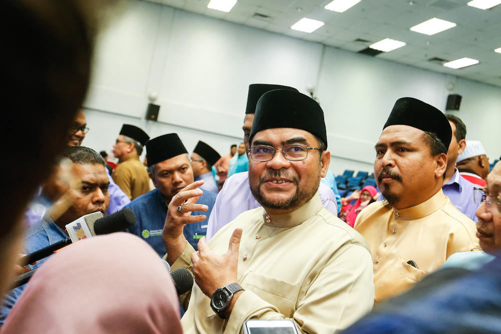 Minister for the Prime Minister Department Datuk Seri Mujahid Yusof Rawa delivers his speech during the launch of the E-RPH and Kafa for Special Education in Nibong Tebal January 17, 2020. u00e2u20acu201d Picture by Sayuti Zainudin