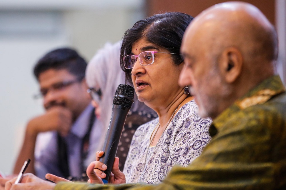 Former Bersih 2.0 chairman Datuk Ambiga Sreenevasan speaks during a forum in Kuala Lumpur January 18, 2020. u00e2u20acu2022 Picture by Hari Anggara