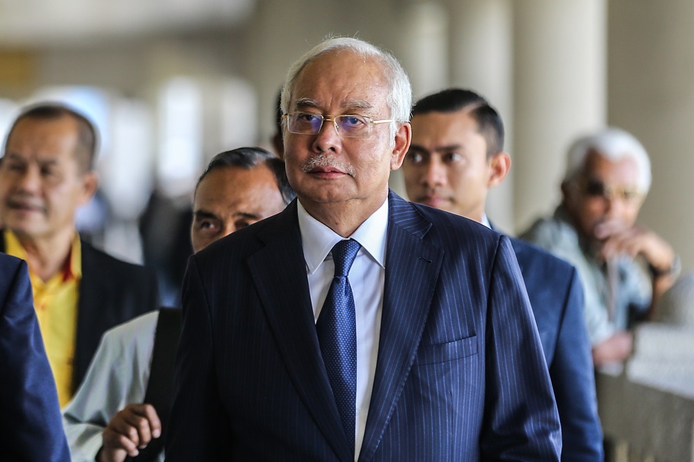 Former prime minister Datuk Seri Najib Razak is pictured at the Kuala Lumpur High Court January 20, 2020. u00e2u20acu201d Picture by Firdaus Latif