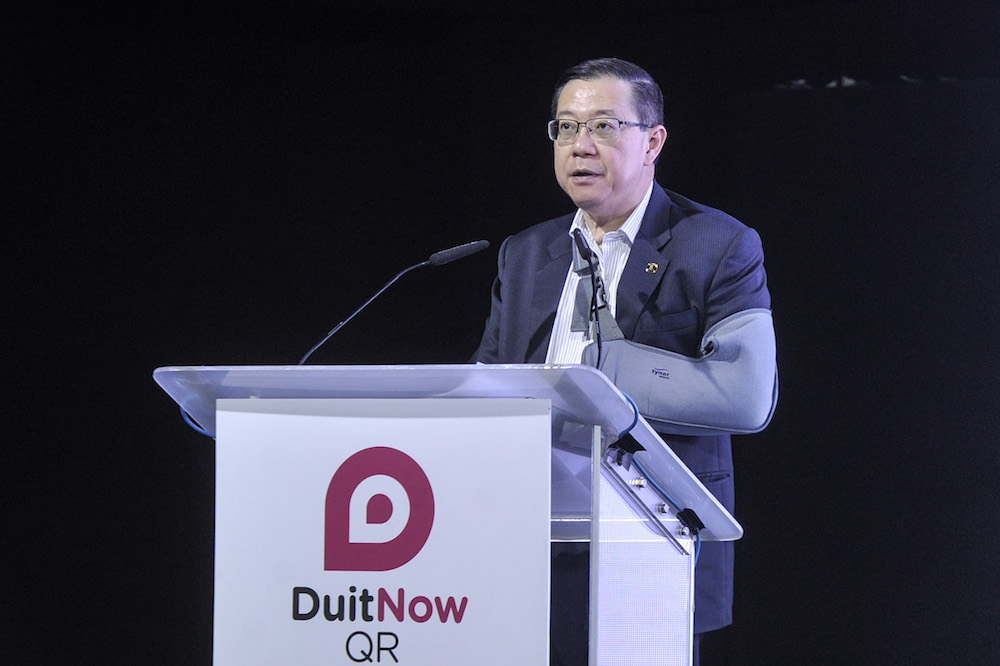 Finance Minister Lim Guan Eng delivers his speech during the launch of u00e2u20acu02dcCashless Ecosystem for Cyberjayau00e2u20acu2122 with Malaysia National QR at RekaScape in Cyberjaya, January 20, 2020. u00e2u20acu201d Picture by Shafwan Zaidon