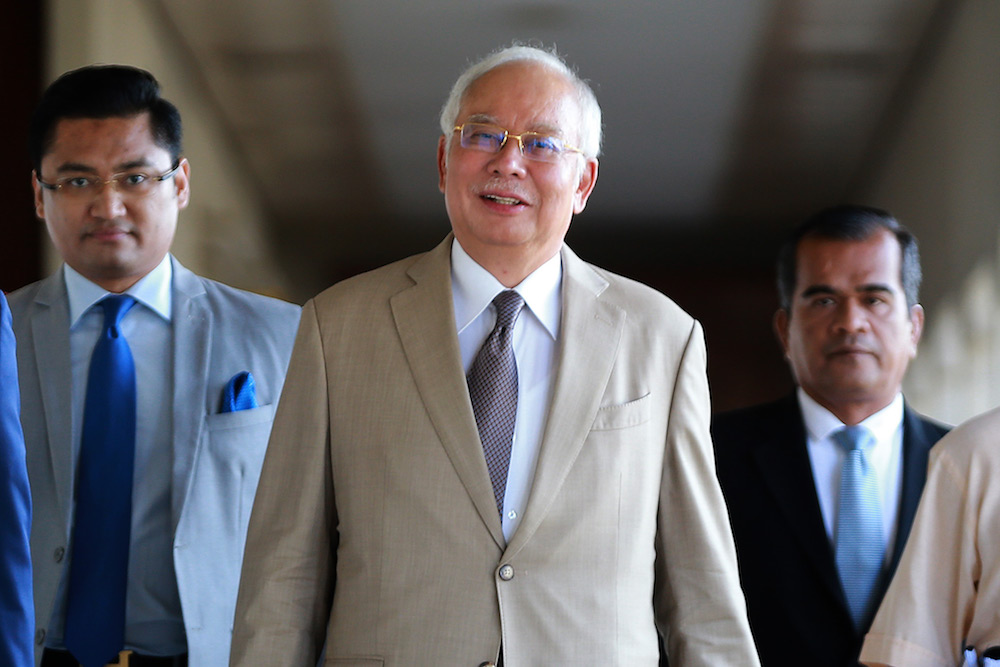 Datuk Seri Najib Razak is pictured at the Kuala Lumpur High Court January 22, 2020. u00e2u20acu201d Picture by Ahmad Zamzahuri
