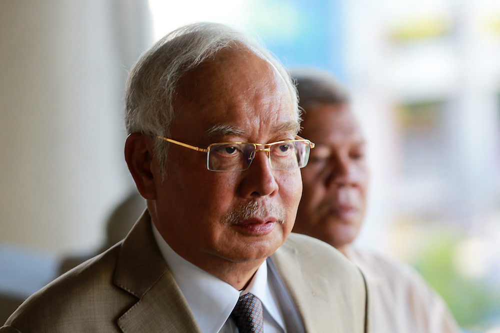 Datuk Seri Najib Razak is pictured at the Kuala Lumpur High Court January 22, 2020. u00e2u20acu201d Picture by Ahmad Zamzahuri