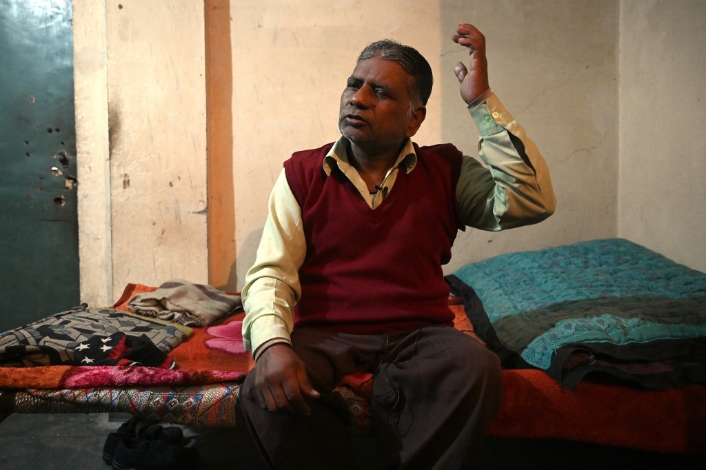 This photo taken on January 23, 2020, shows hangman Pawan Kumar gesturing during an interview with AFP at his residence in Meerut, Uttar Pradesh. — AFP pic