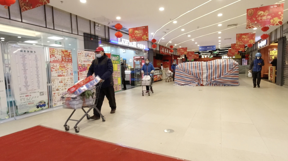 A general view inside a shopping mall in Wuhan, Hubei province, China January 25, 2020 in this still image taken from video.u00c2u00a0u00e2u20acu201d Reuters pic