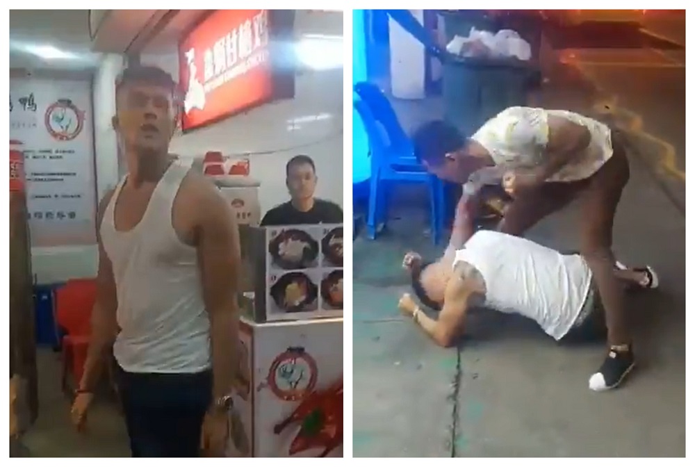 Singaporean actor and singer Aliff Aziz in latest public fight caught on cam. u00e2u20acu201d Screengrab via Twitter Pio_dhurjana