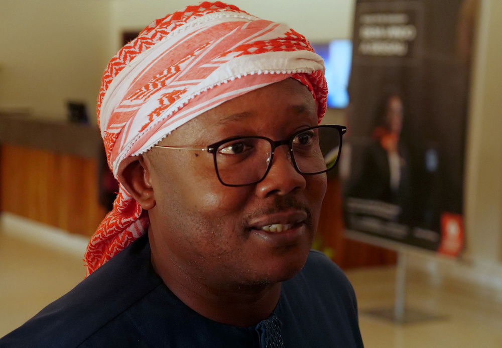 Former Prime Minister and presidential candidate Umaro Cissoko Embalo chats with his supporters and members of his campaign team, after the results of the November 24 first-round poll, at a hotel lobby in Bissau, Guinea-Bissau, November 27, 2019. u00e2u20acu201d Reut