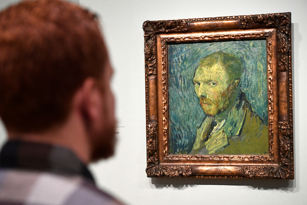 A man looks at Dutch post-impressionist painter Vincent van Gogh's self portrait, painted during a psychotic episode, at the Van Gogh Museum in Amsterdam January 20, 2020. u00e2u20acu201d Reuters pic