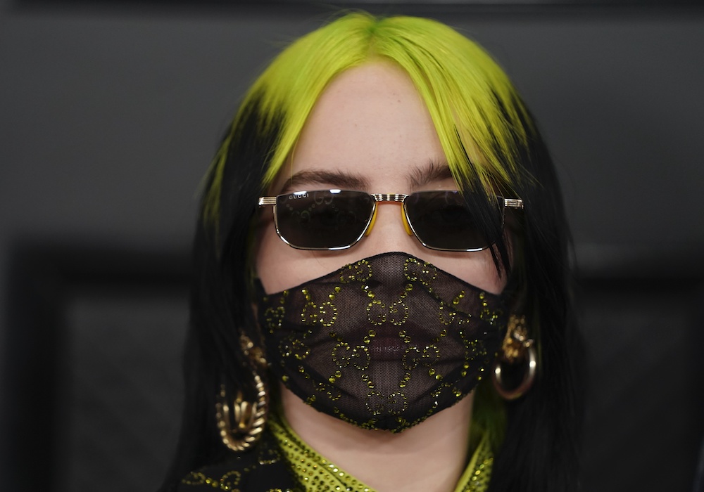 Billie Eilish arrives for the 62nd Grammy Awards in Los Angeles January 26, 2020. u00e2u20acu201d Reuters pic 