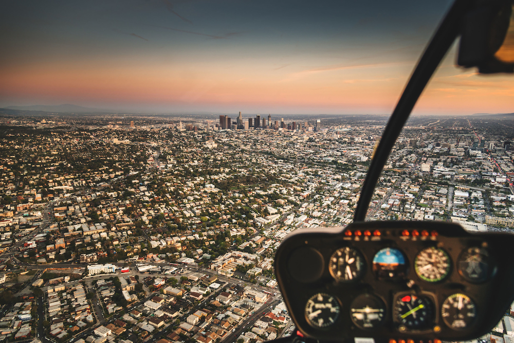 The expensive, rapid option of helicopters is restricted to a handful of businessmen and celebrities seeking to avoid the Californian city's notoriously clogged roads. u00e2u20acu201d Picture courtesy of franckreporter/IStock.com 