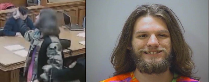 Spencer held up the joint in front of everyone in court as a protest to legalise the drug. — Picture via Twitter/@scoopnash