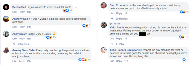 Social media users congratulated Boston for what he did.— Screengrab via Facebook/Tennessean.