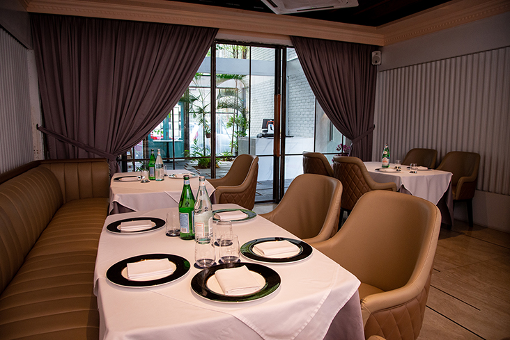 Au Jardin can only accommodate up to 20 diners at any one time.