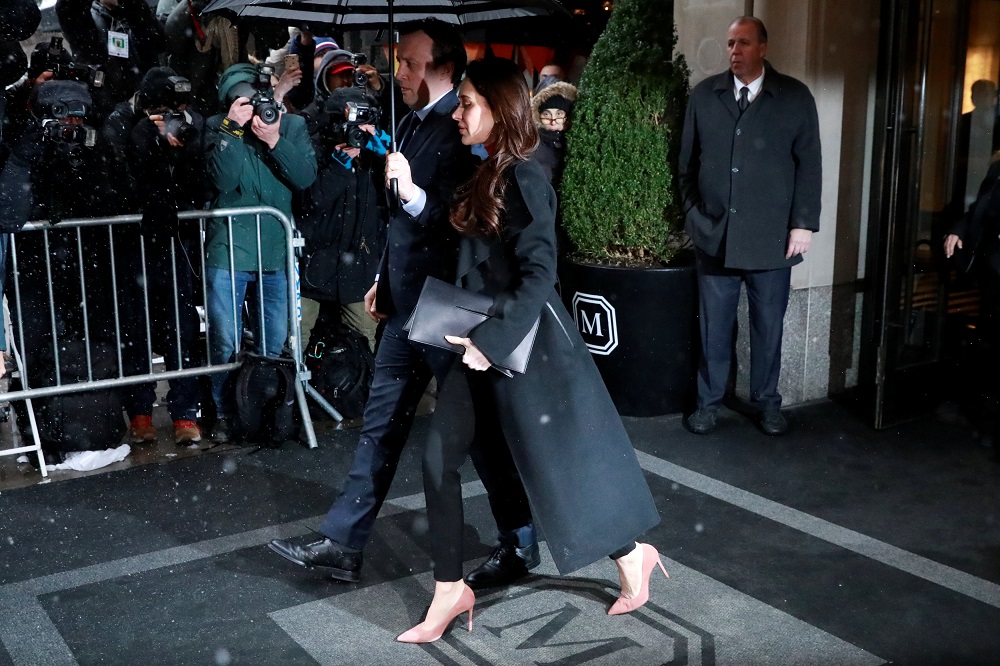 Stylist Jessica Mulroney exits after a baby shower for Meghan, Duchess of Sussex, at the Mark Hotel in the Manhattan borough of New York February 20, 2019. u00e2u20acu2022 Reuters pic  