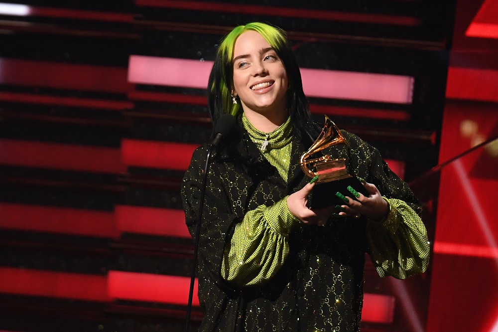 US singer-songwriter Billie Eilish accepts the award for best Best New Artist during the 62nd Grammy Awards in Los Angeles, California, January 26, 2020. u00e2u20acu201d AFP pic