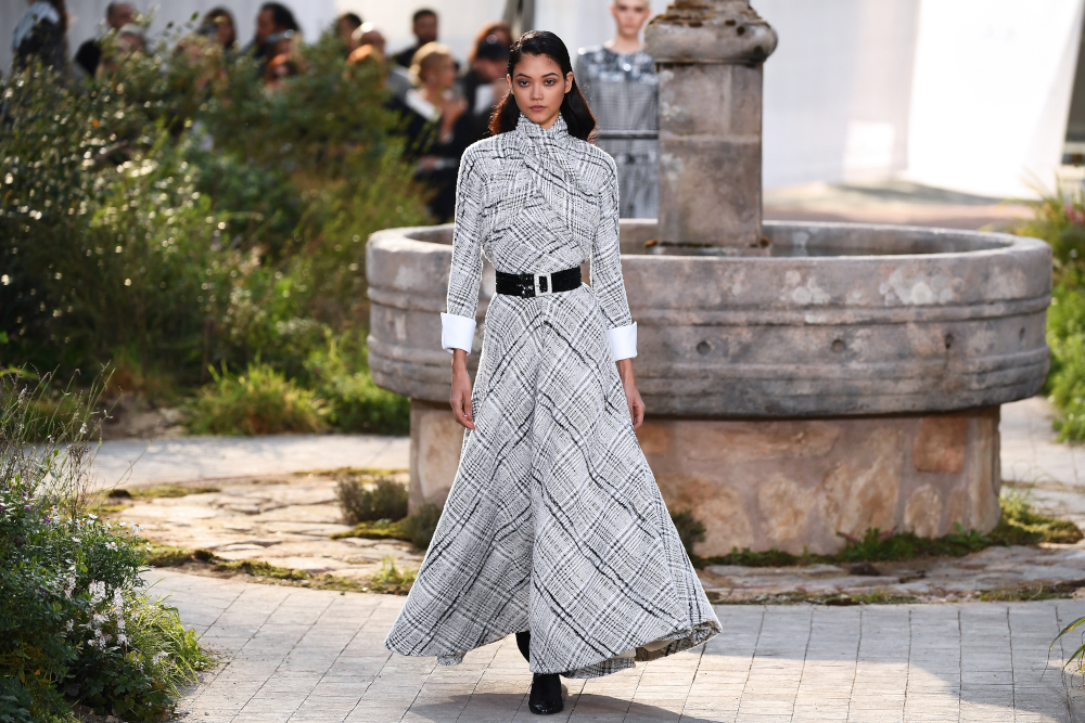 A model presents a creation by Chanel during the Women’s Spring-Summer 2020/2021 Haute Couture collection fashion show at the Grand Palais in Paris, January 21, 2020. — AFP pic