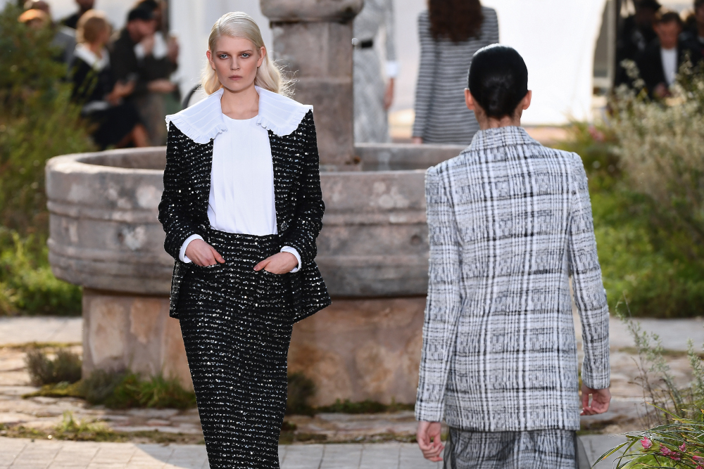 The models had an Edwardian schoolgirl elegance about them. The Grand Palais was turned into the garden of the Cistercian abbey in Aubazine, central France, where Gabrielle ‘Coco’ Chanel grew up. — AFP pic
